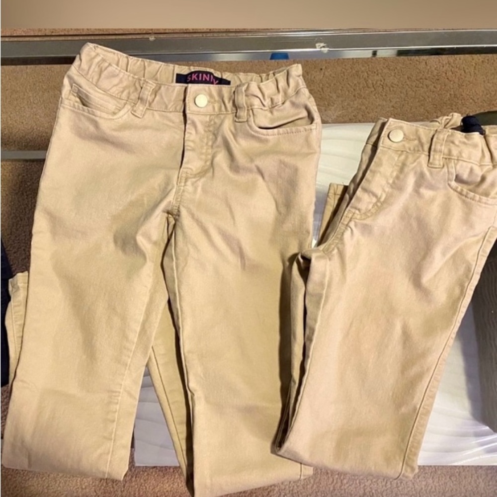 Girls French Toast Uniform Pants, skinny leg.